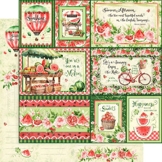 Graphic 45 Sunshine on My Mind: Easy, Peasy, Summer Breezy 12x12 DS Paper (1 Sheet)