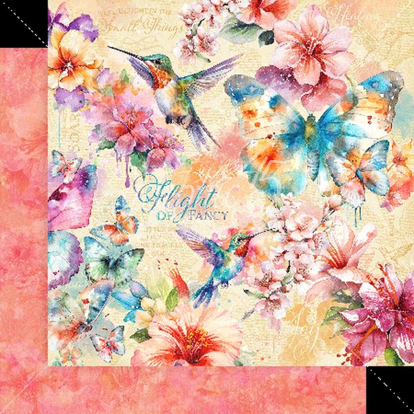 Graphic 45 Flight of Fancy: Flight of Fancy 12x12 DS Paper (1 Sheet)