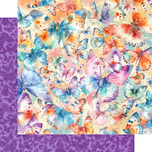 Graphic 45 Flight of Fancy: Butterfly Wishes 12x12 DS Paper (1 Sheet)