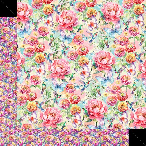 Graphic 45 Flight of Fancy: Color my World 12x12 DS Paper (1 Sheet)