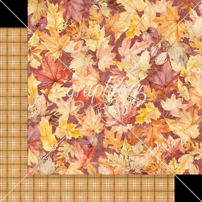 Graphic 45 Autumn Greetings: Fall Foilage 12x12 DS Paper (1 Sheet)