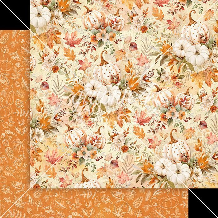 Graphic 45 Autumn Greetings: Pumpkin Patch 12x12 DS Paper (1 Sheet)
