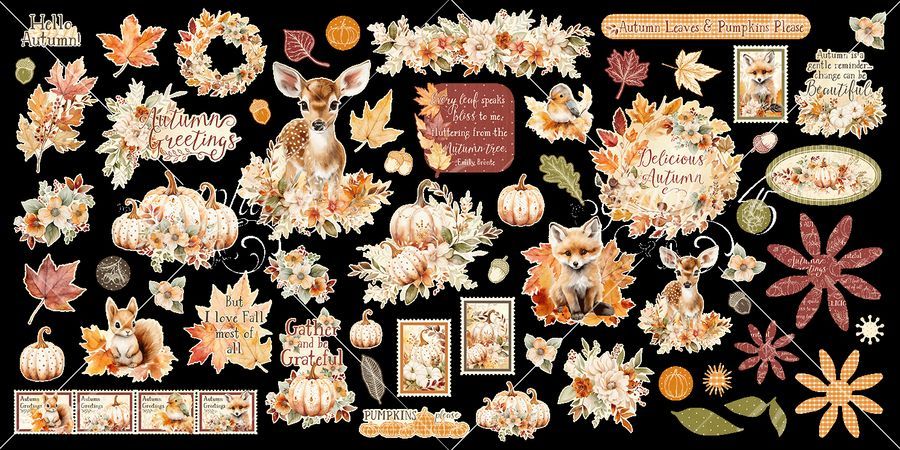Graphic 45 Autumn Greetings Ephemra