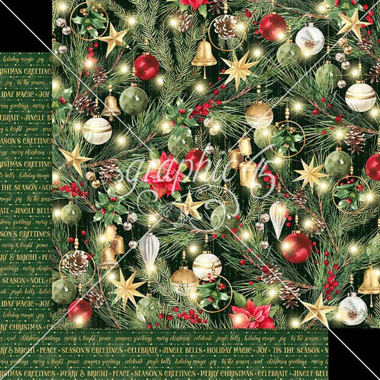 Graphic 45 Merry & Bright: Joys of the Season 12x12 DS Paper (1 Sheet)