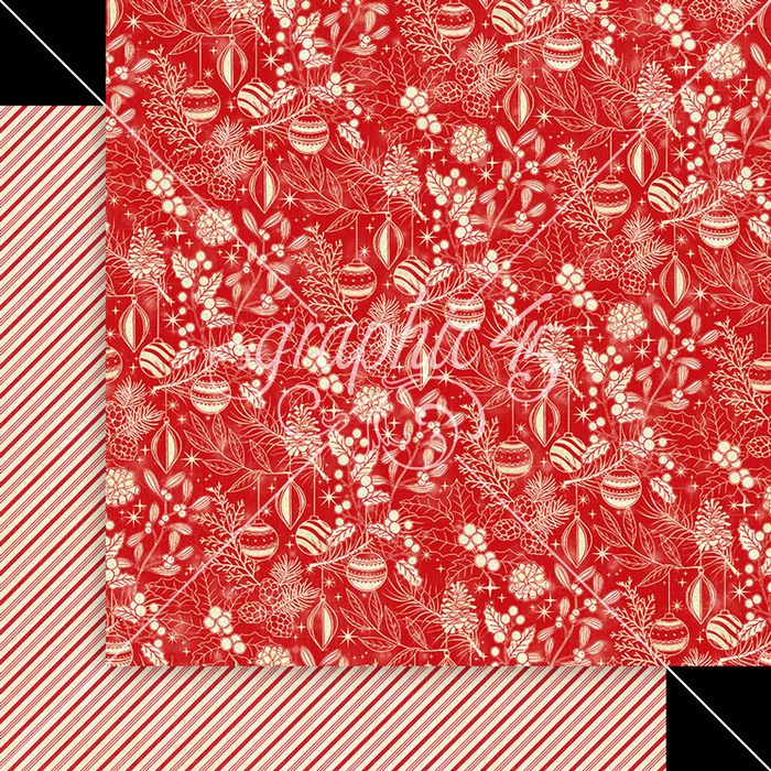 Graphic 45 Merry & Bright: Warmth & Good Cheer 12x12 DS Paper (1 Sheet)