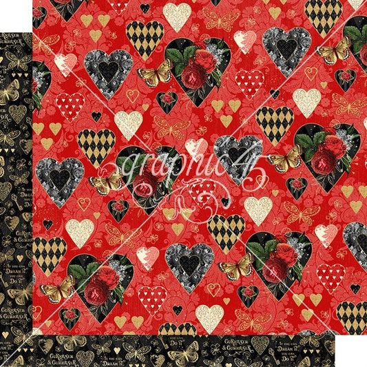 Graphic 45 Curiouser & Curiouser Double-Sided Cardstock 12"X12"-Joyous Possibilities