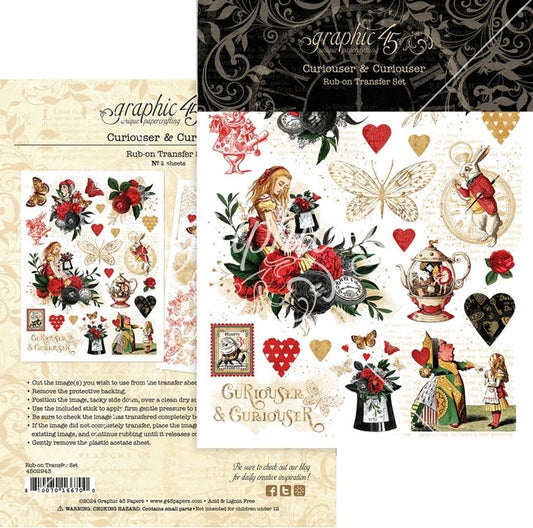 Graphic 45 Rub-On Transfers-Curiouser & Curiouser