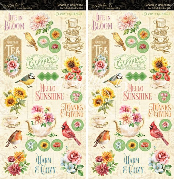 Graphic 45 Sticker Set-Season To Celebrate