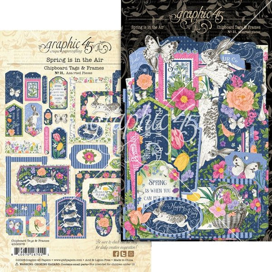 Graphic 45 Spring Is In The Air Tags & Frames Die-Cut Assortment