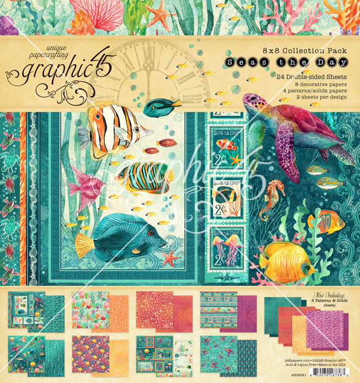 Graphic 45 Seas the Day 8x8 Collection Pack