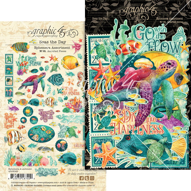 Graphic 45 Seas the Day Ephemera Set