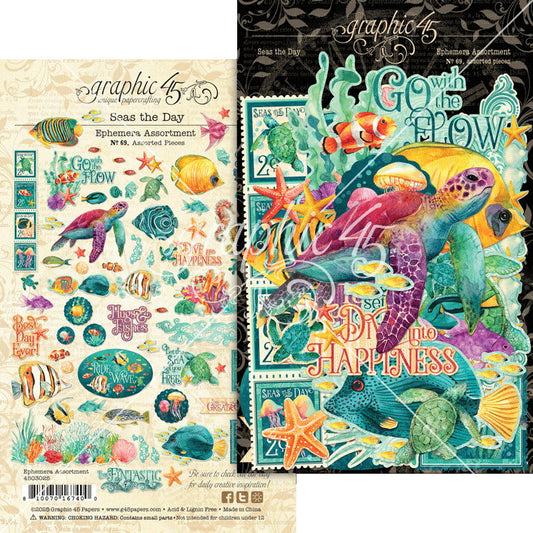 Graphic 45 Seas the Day Ephemera Set
