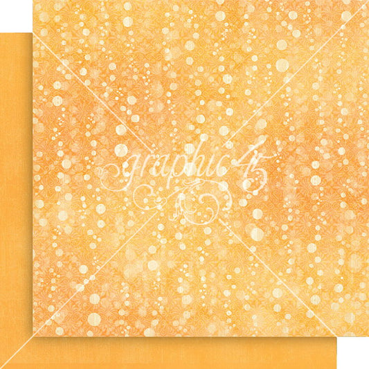 Graphic 45 Seas the Day: Sunshine Yellow Pattern & Solid 12x12 DS Paper (1 Sheet)
