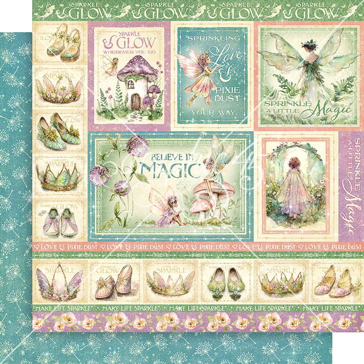 Graphic 45 Fairy Boutique: Sprinkle a Little Magic 12x12 DS Paper (1 Sheet)