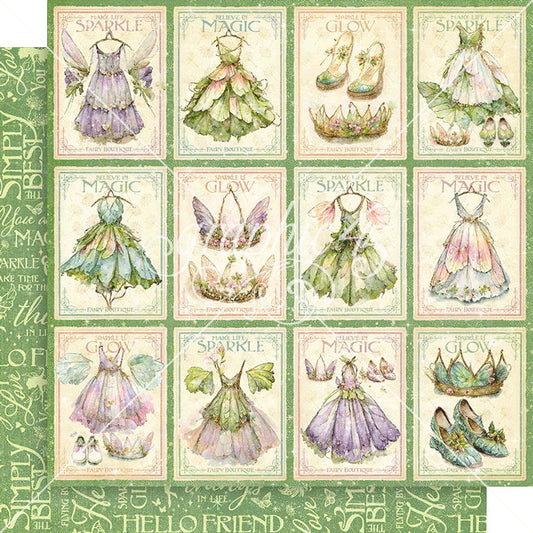 Graphic 45 Fairy Boutique: Sparkle and Glow 12x12 DS Paper (1 Sheet)