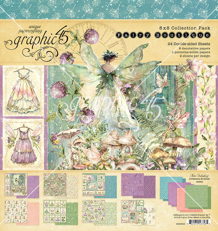 Graphic 45 Fairy Boutique 8x8 Collection Pack