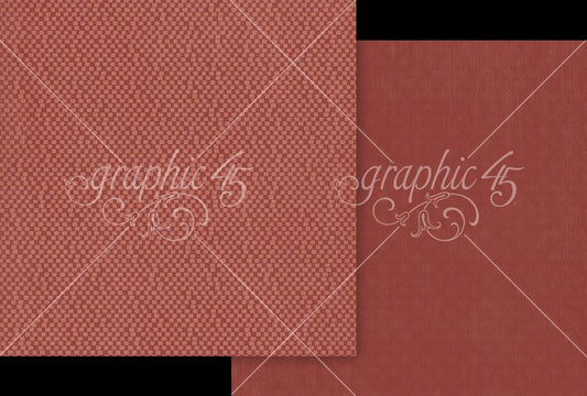 Graphic 45 Ghostly Greetings: Blood Red Pattern & Solid Sheet 12x12 DS Paper (1 Sheet)