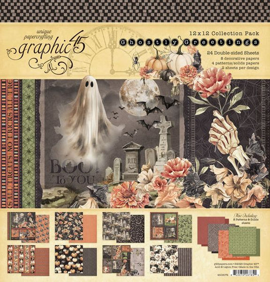 Graphic 45 Ghostly Greetings 12x12 Collection Pack