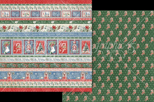 Graphic 45 Deck the Halls: Jolly Holidays 12x12 DS Paper (1 Sheet)