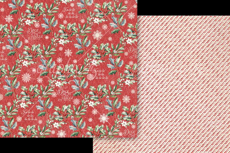 Graphic 45 Deck the Halls: A Little Sparkle 12x12 DS Paper (1 Sheet)