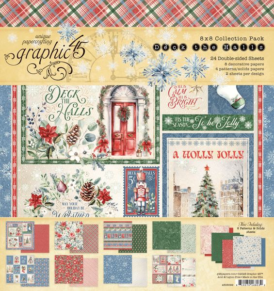 Graphic 45 Deck the Halls 8x8 Collection Pack