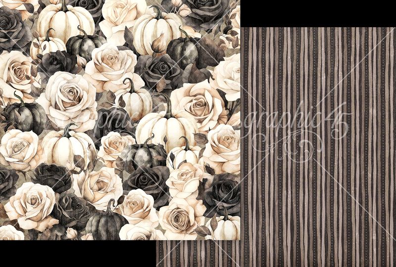 Graphic 45 Ghostly Greetings: Hide n' Seek 12x12 DS Paper (1 Sheet)