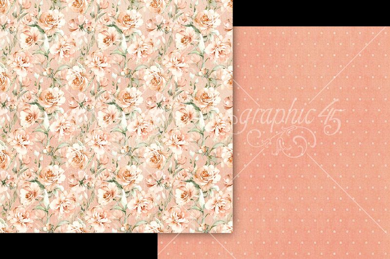 Graphic 45 Always & Forever: Timeless Floral 12x12 Paper (1 sheet)