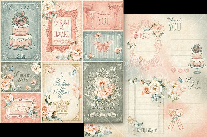 Graphic 45 Always & Forever: Always & Forever Journaling 12x12 Paper (1 sheet)