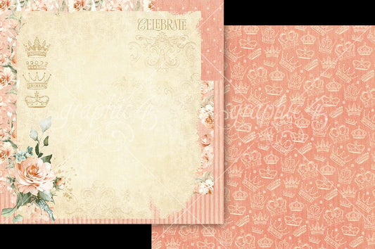 Graphic 45 Always & Forever: Always & Forever Light Layout 12x12 Paper (1 sheet)