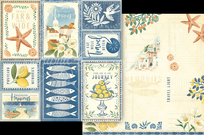 Graphic 45 Scenic Route: Scenic Route Journaling 12x12 Paper (1 sheet)