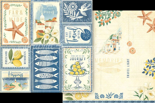 Graphic 45 Scenic Route: Scenic Route Journaling 12x12 Paper (1 sheet)