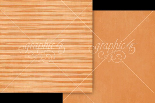 Graphic 45 Scenic Route: Vibrant Orange Patterns and Solids 12x12 Paper (1 sheet)