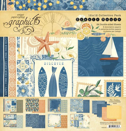Graphic 45 Scenic Route 12x12 Collection Pack