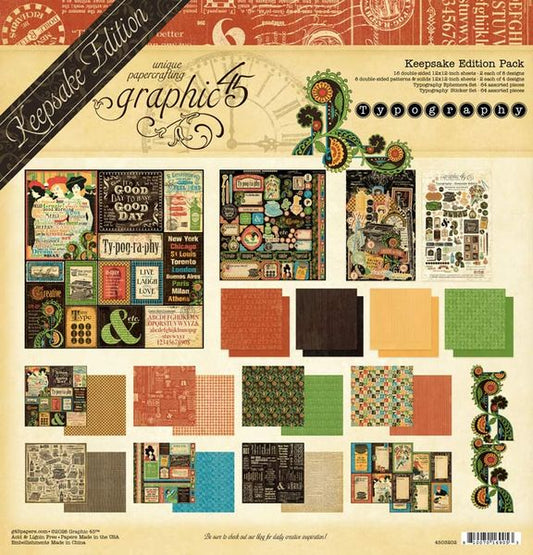 Graphic 45 Typography Keepsake Edition