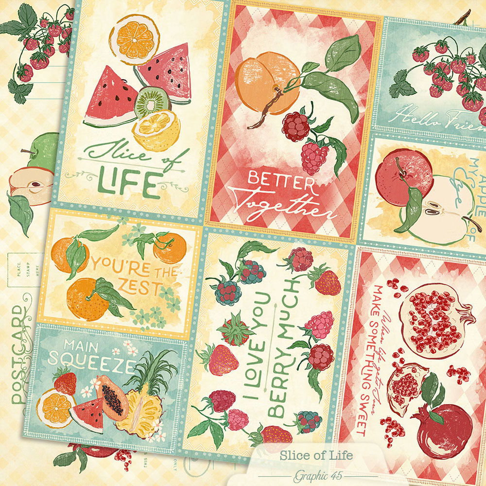 Graphic 45 Slice of Life: Slice of Life Journaling Cut-apart 12x12 DS Paper (1 Sheet)
