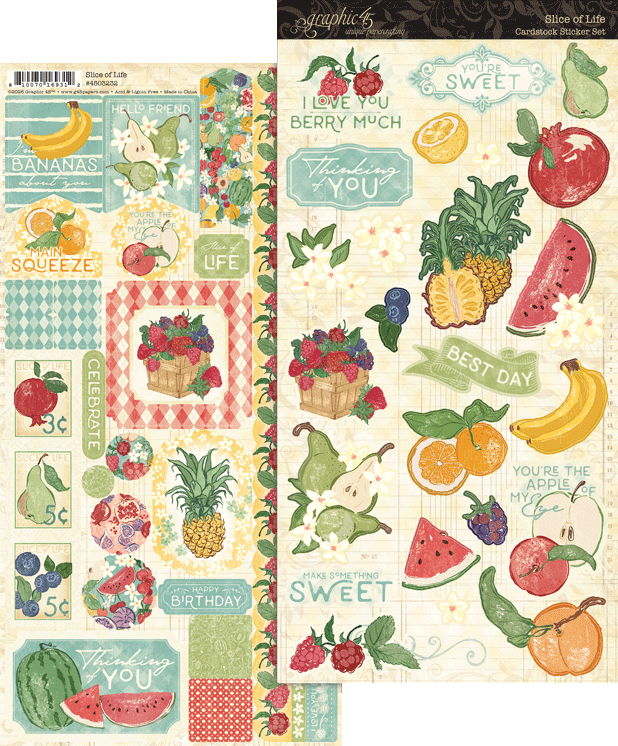 Graphic 45 Slice of Life Sticker Set