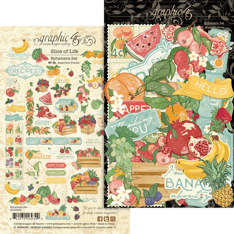 Graphic 45 Slice of Life Ephemera Set