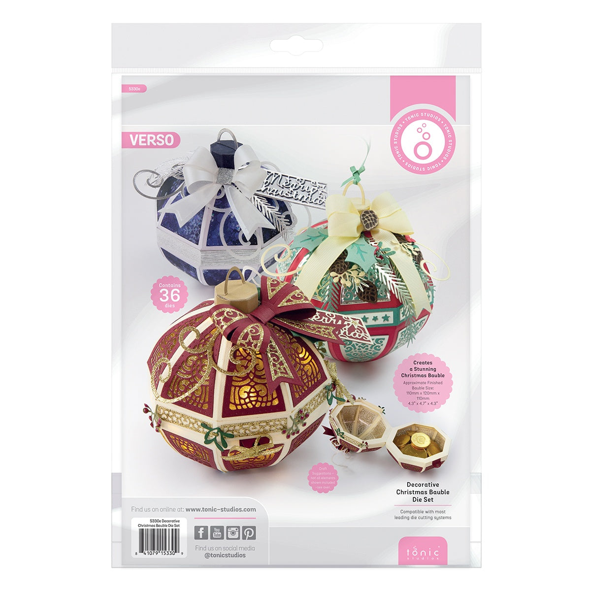 Tonic Studios Die Set-Decorative Christmas Bauble