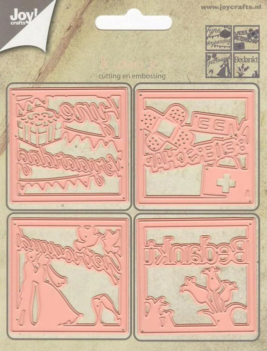 Joy! Crafts - Cut-Emboss-Deboss Die -Text Squares