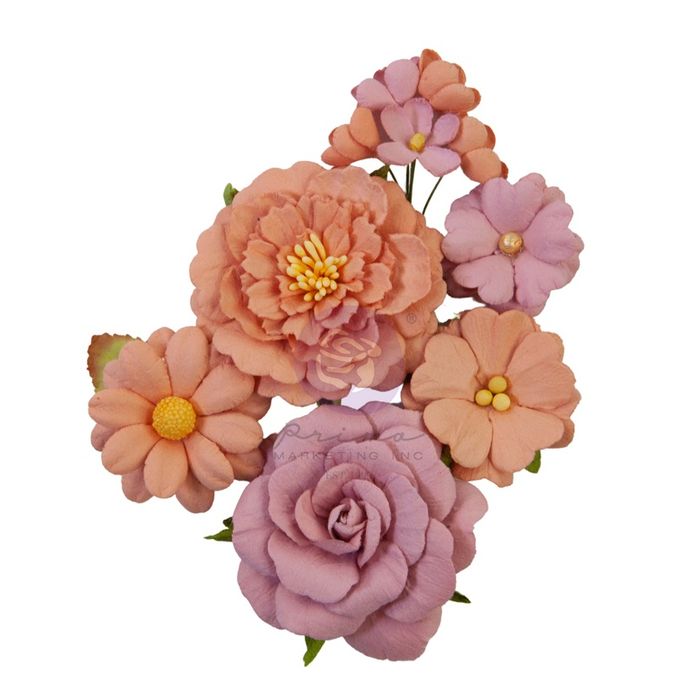 Prima Marketing Mulberry Paper Flowers-Believer/Indigo