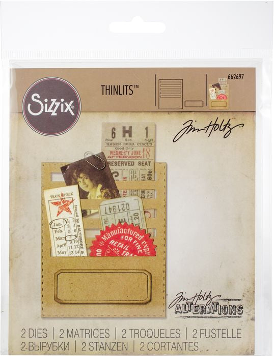 Sizzix Thinlits Dies By Tim Holtz -Stitched Slots