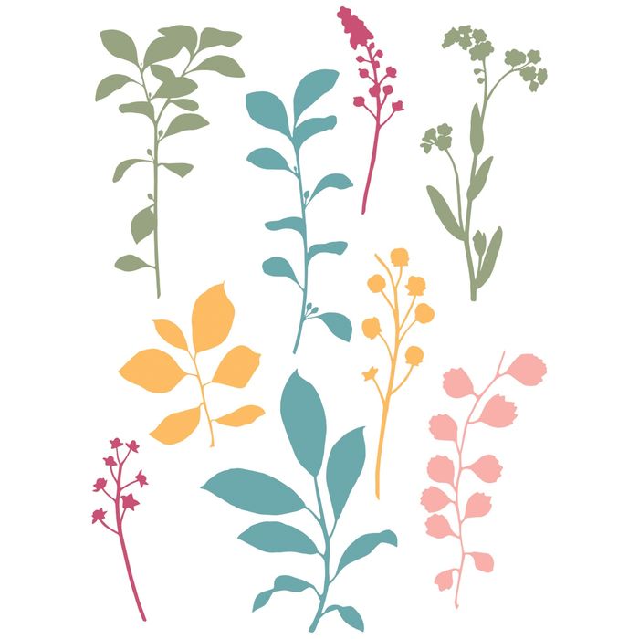 Sizzix A5 Clear Stamps By 49 And Market-Fine Stems 01