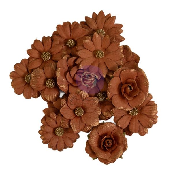 Prima Marketing Enchanted Hill, Nature Academia Paper Flowers, 15/Pkg