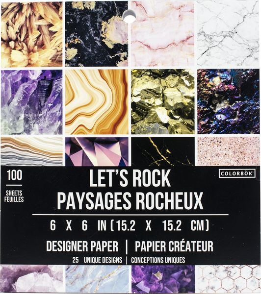 Colorbok Let's Rock 6"X6" Designer Paper Pad