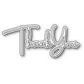 Memory Box  Thank You Breezy Script craft die 