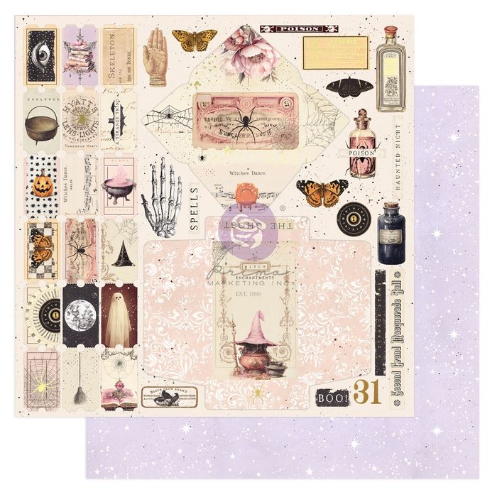 Prima Marketing Magic Spell Double-Sided Cardstock 12"X12" By Frank Garcia-Found Objects