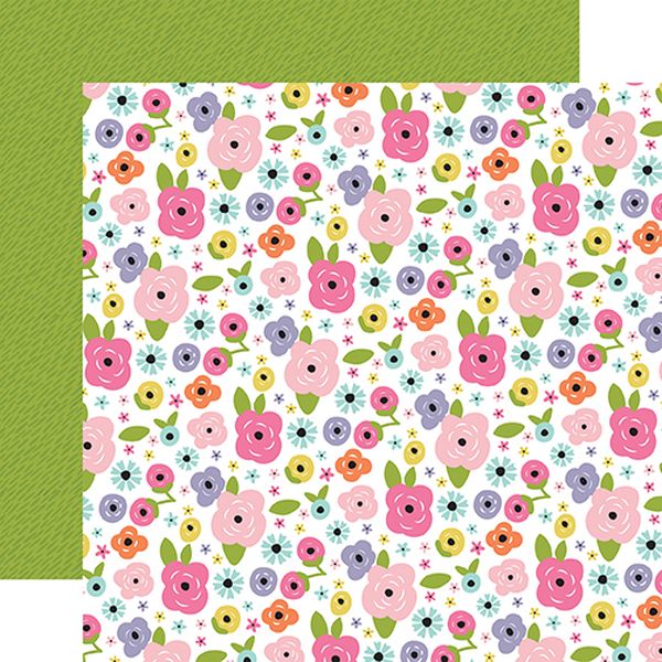Echo Park All About a Girl: Prettiest Posies DS Paper (1 Sheet)