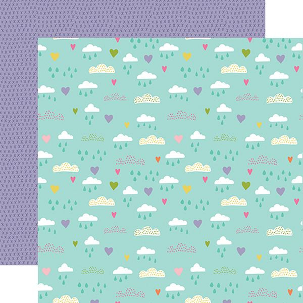Echo Park All About a Girl: Heartfelt Sky DS Paper (1 Sheet)
