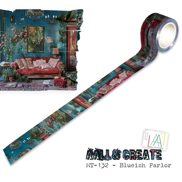 AALL and Create - Washi Tape 25mm x 10m - Blueish Parlor (Layer-It-Up!)