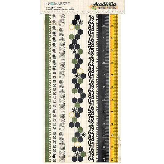 49 and Market  Academia Washi Tape Sheet Set